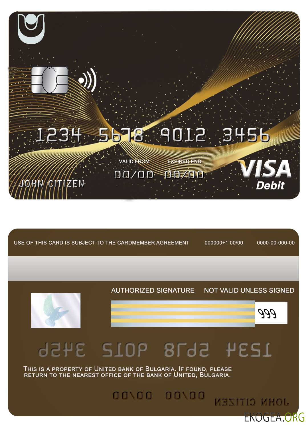 Carte visa bancaire Bulgarie United